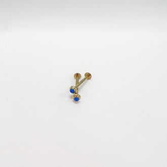 Gold with Blue Crystals Pins For Marquise Automatic Watch