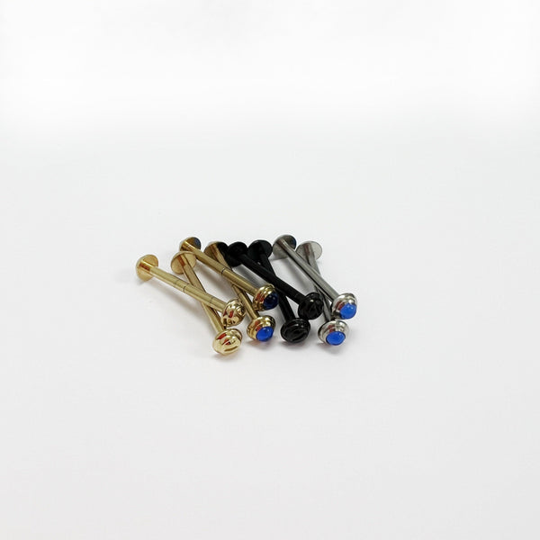 Gold with Blue Crystals Pins For Marquise Automatic Watch