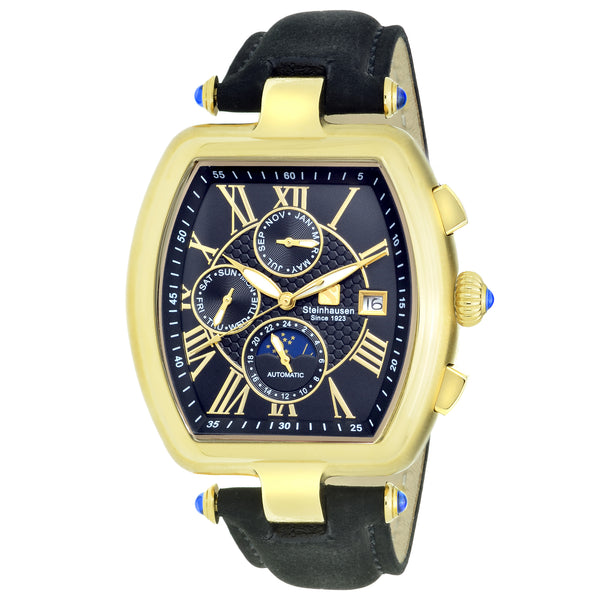 Men's Tonneau Marquise Analog Display Gold Automatic Watch