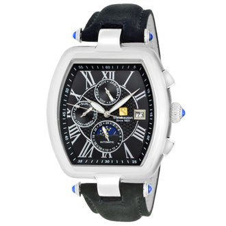 Men's Tonneau Marquise Analog Black/Silver Display Automatic Watch