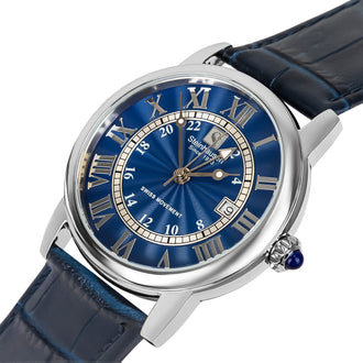 Delémont Collection - Silver / Blue Face - S0724