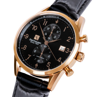 Lugano Collection - Rose-Gold / Black - S0919