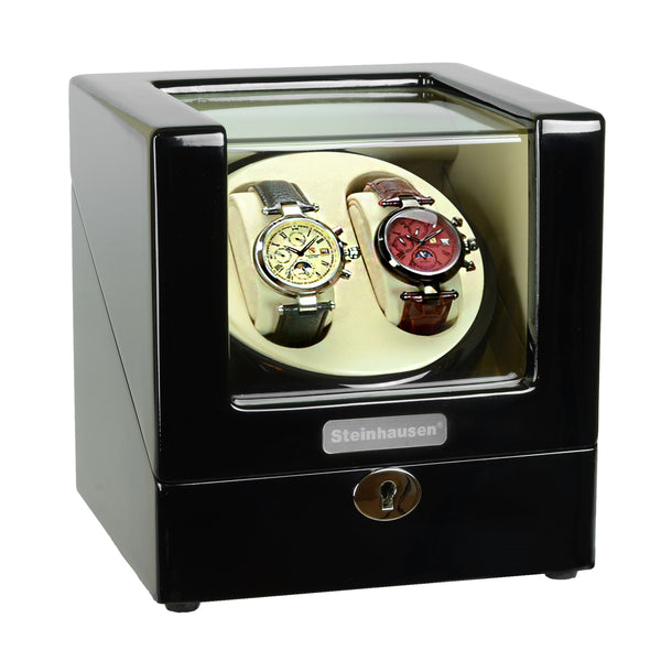 Steinhausen Heritage Double Watch Winder With Ultra Quiet Motor and Multiple Modes