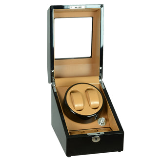 Steinhausen Heritage Double Watch Winder With Storage For 3 Watches, Ultra Quiet Motor and Multiple Modes